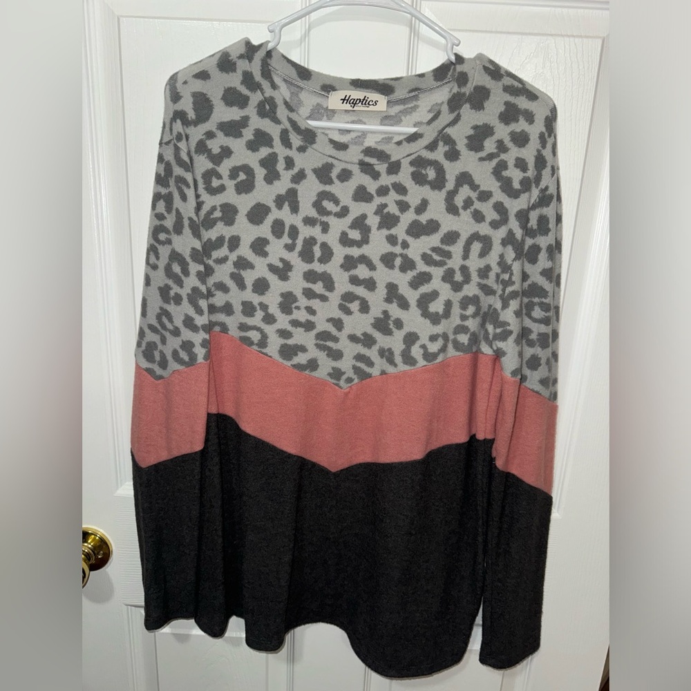 Leopard Colorblock Longsleeve